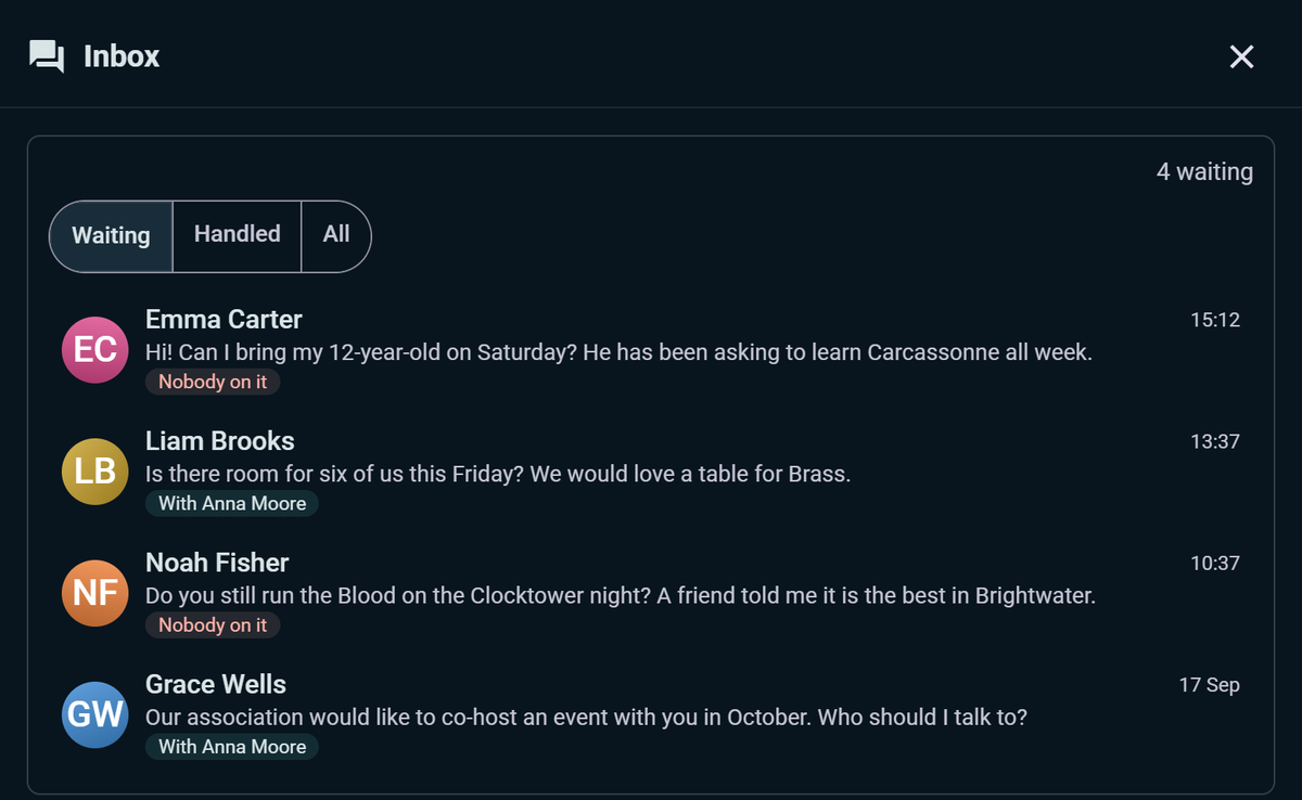Shared inbox and audit log